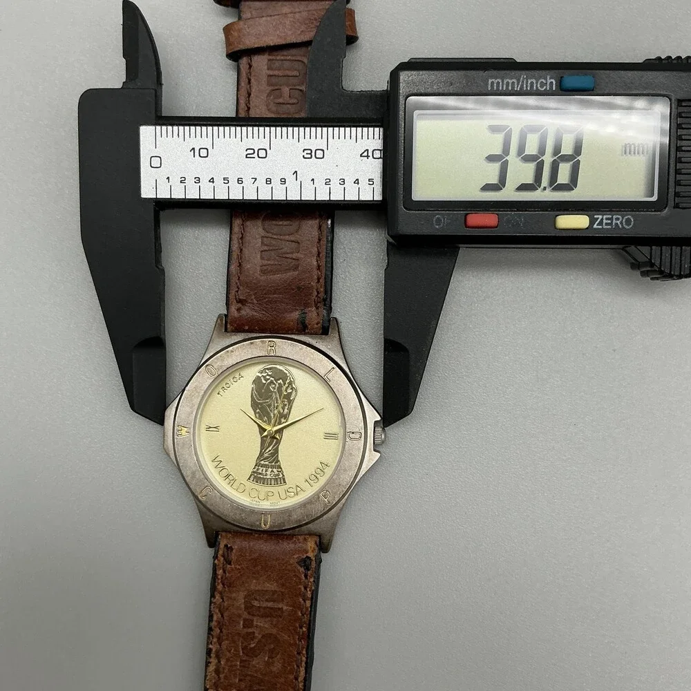 Vintage Troika FIFA World Cup USA 1994 Mens Watch 40mm Gold Dial New Battery